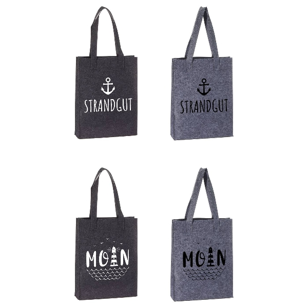 Maritime Filztasche mit Druck 30x40x18cm – Ideal für den Alltag