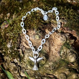 Armband mit versilberten Little Angel Anhänger Angels Welcome