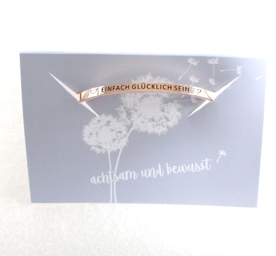 Armreifen * EINFACH GLÜCKLICH SEIN * rosé und silber Angels Welcome – Bild 5