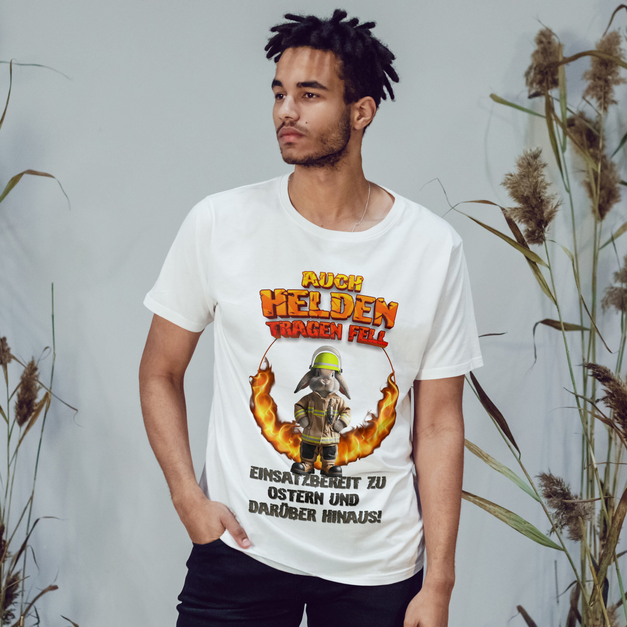 T-Shirt „Helden tragen Fell“ Weiß – Bild 4