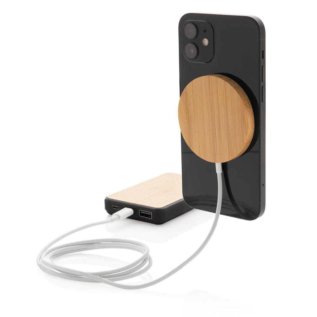 10W Bambus magnetischer Wireless Charger – Bild 6