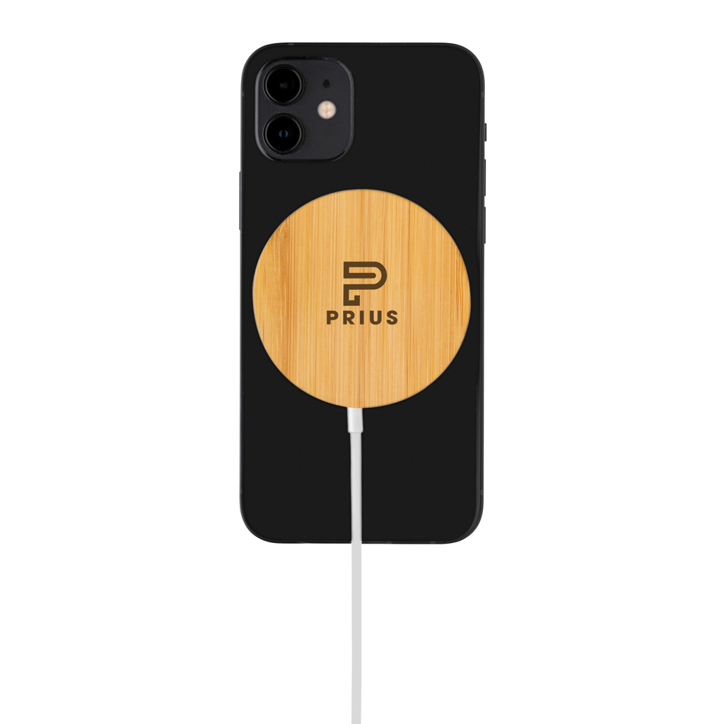 10W Bambus magnetischer Wireless Charger – Bild 9