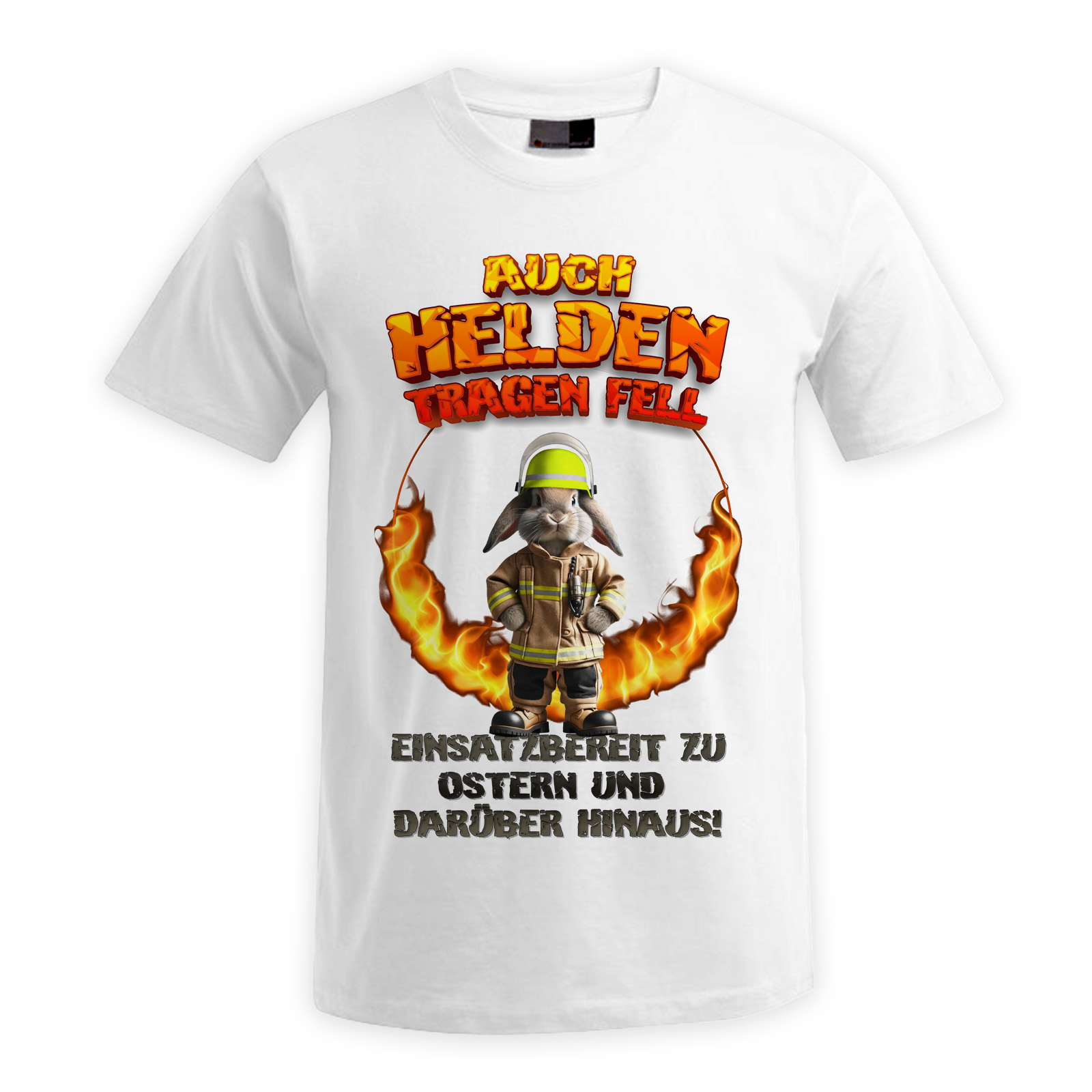 T-Shirt „Helden tragen Fell“ Weiß – Bild 3