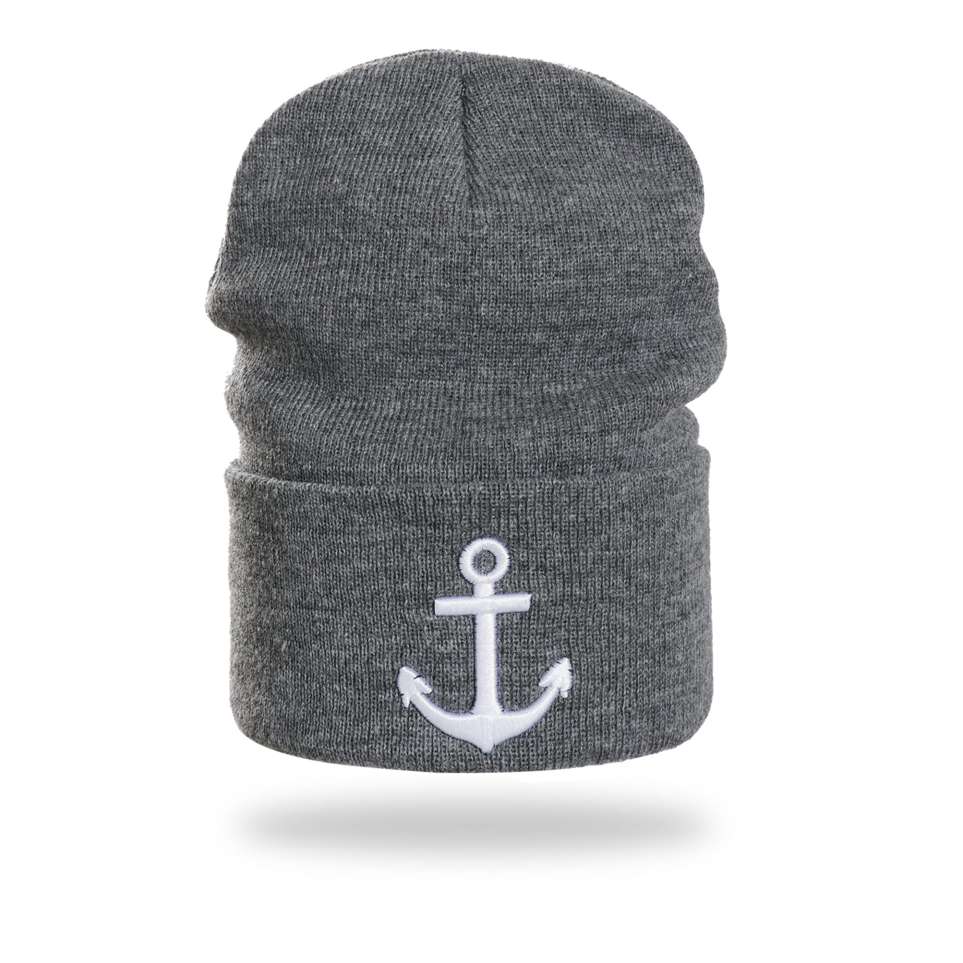 Strickmütze “Anker” bestickt maritim, perfekt für Herbst und Winter – Bild 4