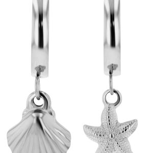 Creolen “Dallija” aus Edelstahl, funkelnder Stern – Elegantes Design